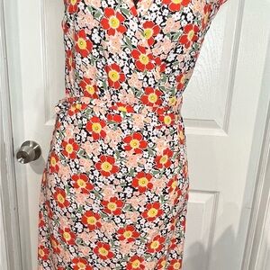 Sleeveless Wrap V-Neck Sundress Midi